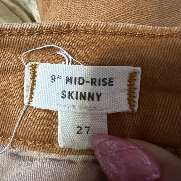 Madewell 9”Mid-Rise Skinny Jeans: Garment-Dyed Button-Front Edition - Picture 15 of 16